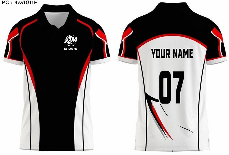  Red & white sports Jersey-4M Sports